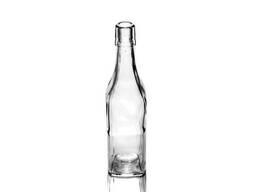 Бутылка Квадратная Бугельная, стеклянная (прозрачная) 0,5 л. с бугельной пробкой