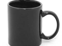 Чашка керамическая Черная под нанесение