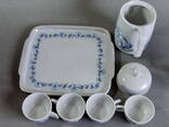 Чашки кавові з блюдями 4 шт Зима стара радянська порцеляна Баранівка Вживане - фото 1