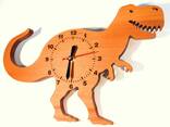 Часы из дерева Динозавр. Настенные часы в детскую. - фото 2