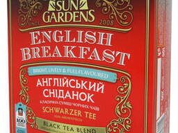 Чай черный без добавок Sun Gardens English Breakfast 100 пакетиков в конвертиках