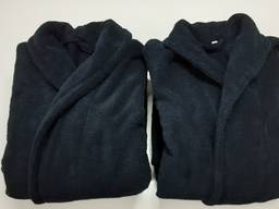 Черные махровые халаты унисекс