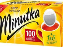 Черный чай в пакетиках без добавок Minutka 100 шт.
