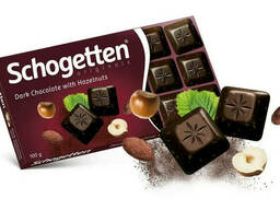 Черный шоколад Schogetten с лесными орехами 100 грамм
