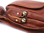 Чоловіча сумка через плече з натуральної шкіри 722960 Коричневий - фото 8