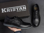 Чоловічі шкіряні туфлі Kristan black - photo 2