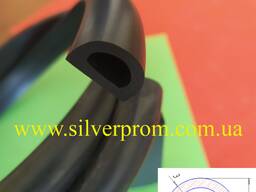 D-образный резиновый профиль 15х20