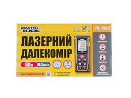 Далекомір лазерний Mastertool до 60 м ± 2 мм/м пам'ять 30 клас лазера I IP54...