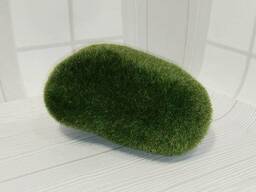 Декор для террариума, яркий зелёный камень с мхом, искусственный декор
