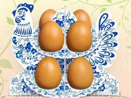 Декоративная подставка для яиц №8.1 "Петушок-гжель" (8 яиц) (1 шт)