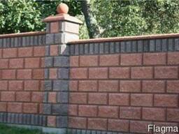 Декоративные Заборные Блоки под Рваный камень.