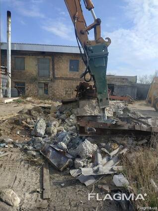 Демонтаж бетона, фундамента, зданий в Одессе.