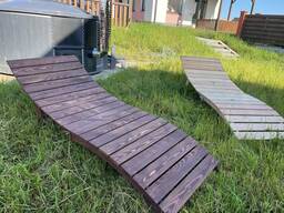 Дерев`яний шезлонг модрина 700х1900 мм від виробника