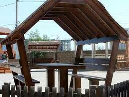 Деревянная садовая беседка 2,25х1,6х2,6 м