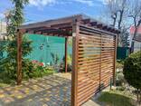 Деревянная беседка, навес для дачи или сада - фото 3