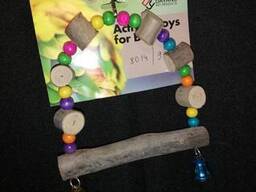 Деревянная игрушка NV-8014.15х23 см. Для больших, средних попугаев и для других птиц.