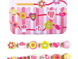 Деревянная игрушка Шнуровка Bambi в металлическом пенале (Сердечки) (MD 2334-2)