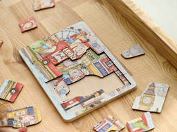 Деревянная игрушка сортер-пазл Just Kids City Journey