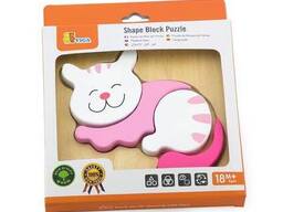 Деревянный мини-пазл Viga Toys Кошечка (59930)