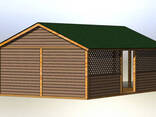 Деревянный павильон шатер для торговли, детских площадок, дачи 2,0х7,5 м с доставкой и. .. - фото 2