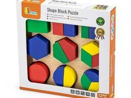 Дерев'яний пазл-сортер Viga Toys Частини фігур (58573)