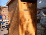Дачный туалет. Деревянный туалет. Душ туалет из дерева. Туалет на дачу. Дачный душ. - фото 4