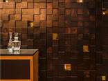 Деревянные панели с 3-D мозаики, облицовка стен деревом - фото 2