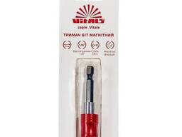 Держатель для бит магнитный 1/4"х65 мм, автофиксация Vitals