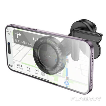 Держатель телефона на монитор автомобиля HOCO Show ring magnetic Car holder (4.5" . ..