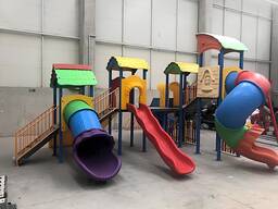 Детская игровая площадка. Гойдалка. Гірка. Дитячий майданчик