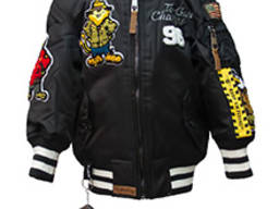 Детская летная куртка Kid's MA-1 Champs Bomber with hoodie (черная)