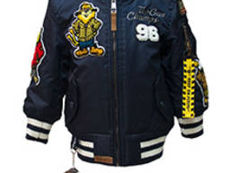 Детская летная куртка Kid's MA-1 Champs Bomber with hoodie (синяя)