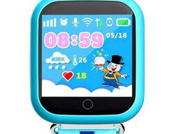 Детские умные часы с GPS Smart baby watch Q750 Blue, смарт часы-телефон c сенсорным. ..