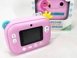 Детский фотоаппарат мгновенной печати YT008 PINK Flamingo с поддержкой microSD - фото 1