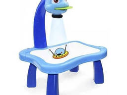 Детский стол проектор для рисования с подсветкой Projector Painting. Цвет: голубой