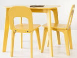 Детский столик и два стульчика Tatoy для детей 4-7 лет Желтый - фото 2