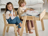 Детский столик с выдвижными ящиками и два стульчика Tatoy для детей 2-7 лет Серый - фото 3