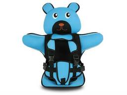 Детское Бескаркасное Автокресло в форме Медвежонка (Цвет Голубой)