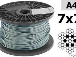 DIN 3055 нержавеющий трос 7х7 диаметр 1,5мм