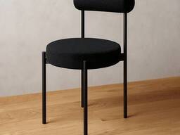 Дизайнерский стул "Джонни" с мягким сиденьем и округленной спинкой для Horeca Черный