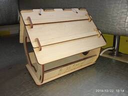 Деревянный домик Apple. 21*20*19. Для шиншиллы, морской свинки, белки, бурундука. ..