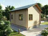 Дом деревянный двухуровневый с мансардой из бруса 5,4х3,0м от производителя Thermowood. ..