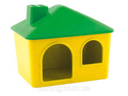 Дом для хомяка пластиковый Природа 13 x 10 x 7,5 см Желто-зеленый (4823082402779)