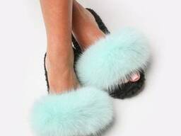 Домашні капці Family Story Пухнастики Ментоловий 32-33 (p03-08k-33f)