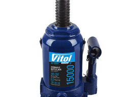 Домкрат гидравлический бутылка.15 т высота подъема 185-350 мм Vitol DB-15002H