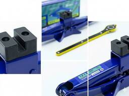Домкрат ромбовый 1,5т Balansa (BN-04271) с трещоткой и резиновой опорой, высота 115-420 мм