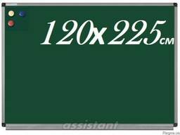 Доска 120х225см магнитная меловаядля обучения офисная