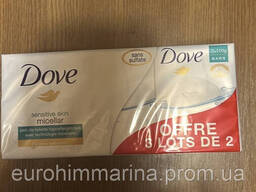 Dove, Косметическое мыло для чувствительной кожи, без отдушек, 6 шт. по 100 г