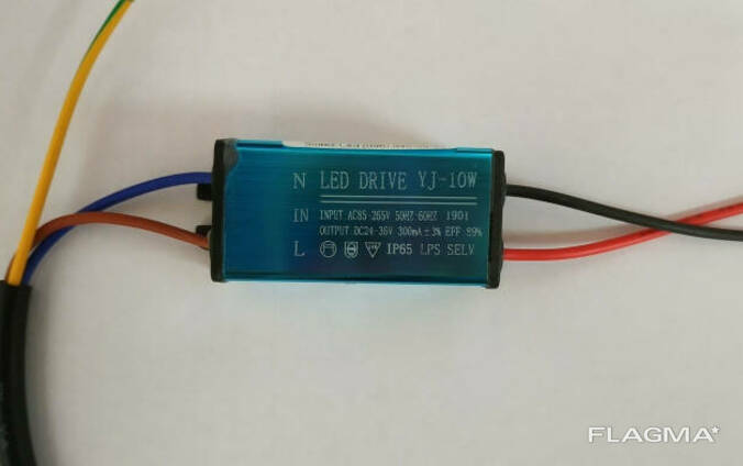 Драйвер для светодиодного прожектора 9-10W 300mA IP65 Код. 59546