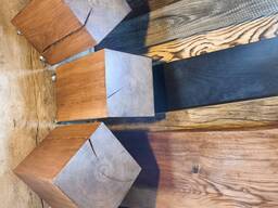 Дубові подіуми на гелевих роликах. Підставки з масиву дуба (27x27 см)